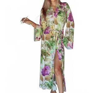 NEW KILO BRAVA maxi robe with pockets in spring garden